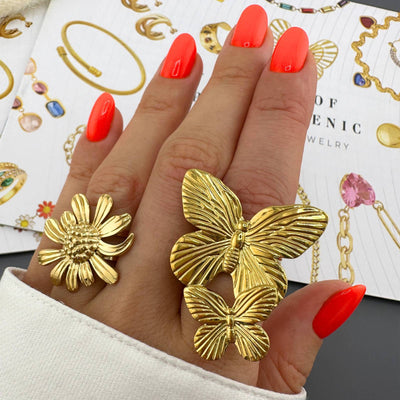 Double Butterflies finger ring, Intensity