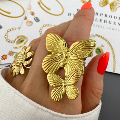 Double Butterflies finger ring, Intensity