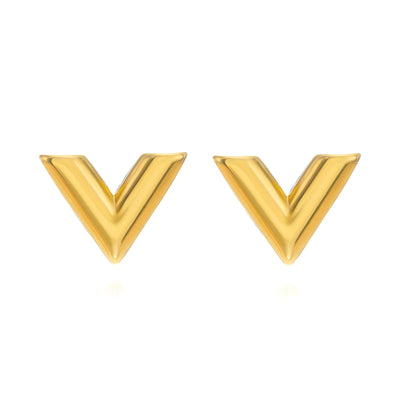 Small Letter V earrings, Intensity