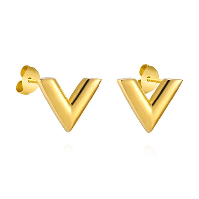 Small Letter V earrings, Intensity