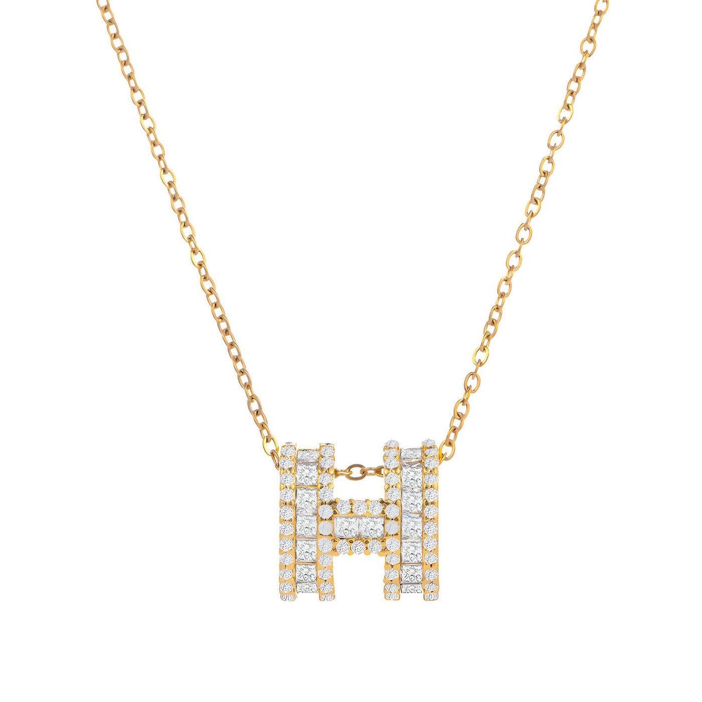 Letter H necklace, Intensity