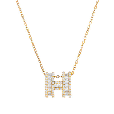 Letter H necklace, Intensity