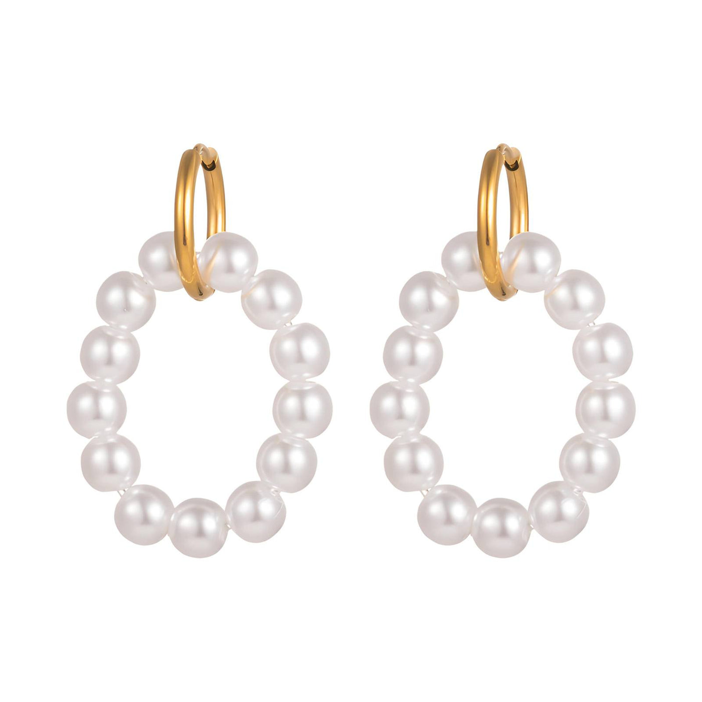 All Pearls steel earrings, Intensity